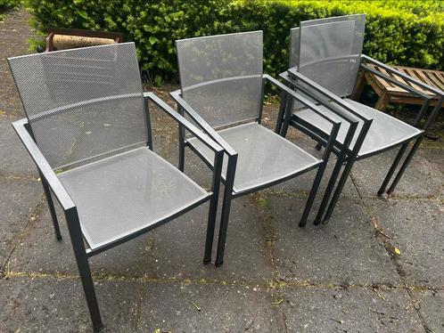 Tuinstoelen edelstaal Siburo Royal Garden, Tuin en Terras, Tuinstoelen, Gebruikt, Stapelbaar, Ophalen
