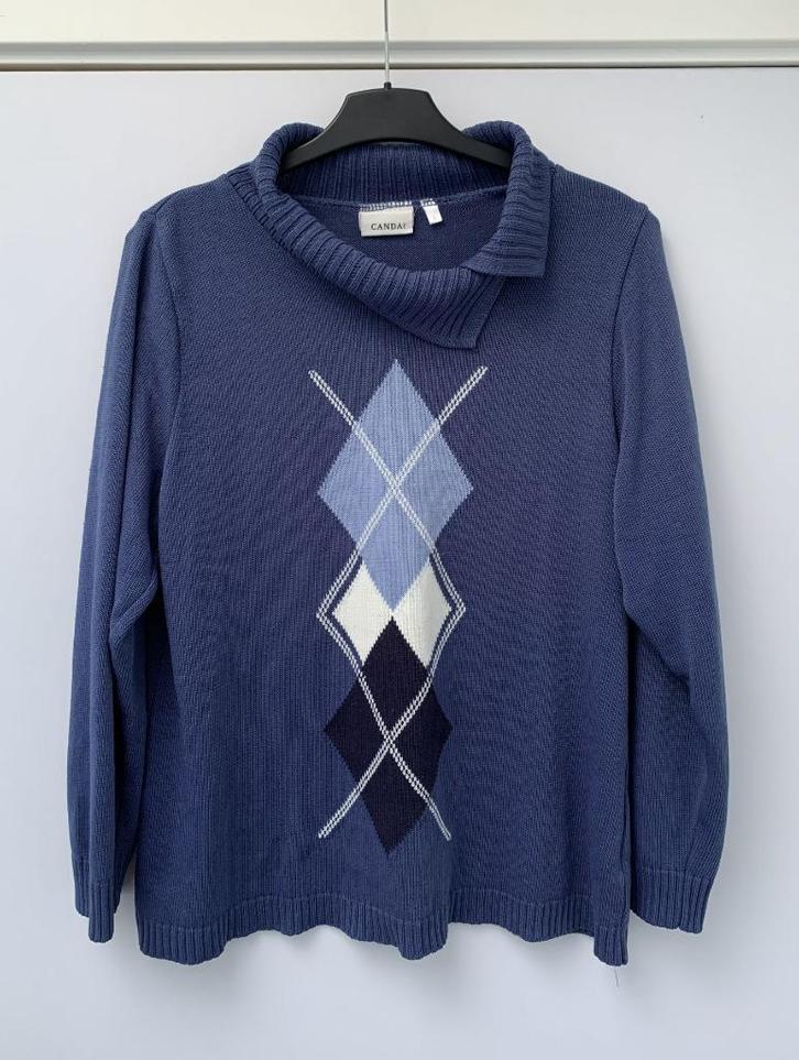 Trui blauw CANDA maat L Glad gebreid wybertje patroon, Kleding | Dames, Truien en Vesten, Gedragen, Maat 42/44 (L), Blauw, Ophalen of Verzenden
