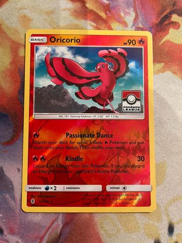 Pokemon ORICORIO Rare Reverse Holo League Promo beschikbaar voor biedingen