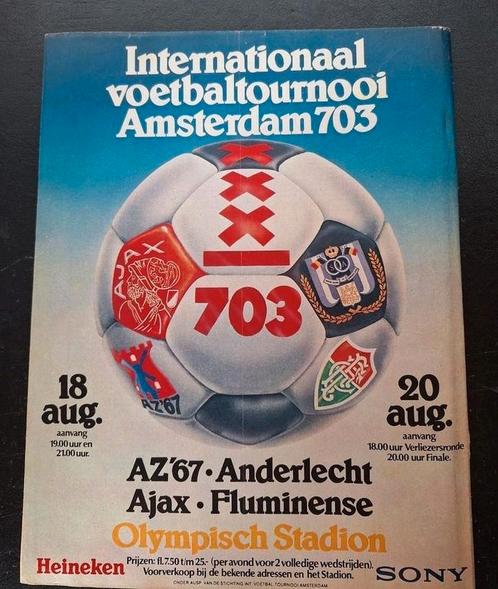 Oud affiche Ajax 703 toernooi jaren '70, Verzamelen, Sportartikelen en Voetbal, Gebruikt, Poster, Plaatje of Sticker, Ajax, Ophalen of Verzenden