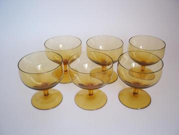amber wijn dessert sorbet amuse glas coupe leerdam kristal?. beschikbaar voor biedingen