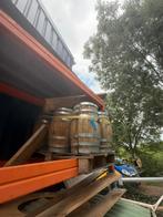 Halve eiken vaatjes / regentonnen, Tuin en Terras, Regentonnen, 150 liter of meer, Ophalen of Verzenden, Hout
