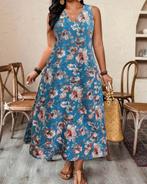 Jurkje Tasnim Blauw (44 tm 52) ** NIEUW **, Verzenden, Nieuw, Blauw, Jurk