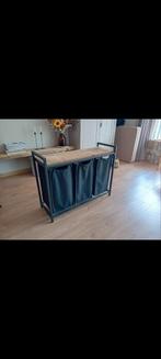 Wasmand met houten blad, Huis en Inrichting, Ophalen, Gebruikt, Overige typen