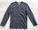 Shirt lange mouw blauw-grijs mt 146-152 H&M, Gebruikt, H&M, Ophalen of Verzenden, Shirt of Longsleeve