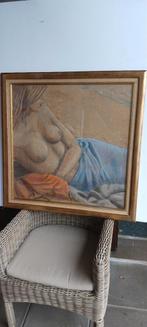 GROOT SCHILDERIJ VAN JO VAN GERVEN OP LINNEN  82 BIJ 82 CM, Antiek en Kunst, Ophalen of Verzenden