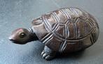 Ironwood Netsuke van een schildpad Late Meijiperiode Japan, Ophalen of Verzenden