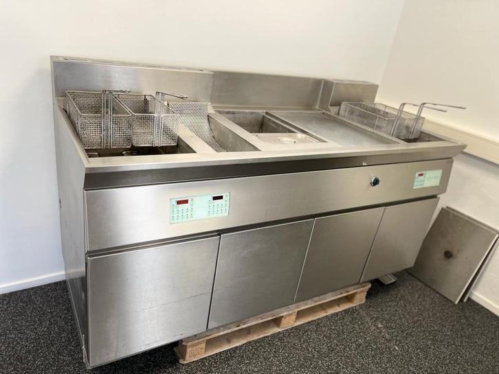 bakwand kiremko 2 pan bakplaat bain marie uitschepbak 190cm, Zakelijke goederen, Horeca | Keukenapparatuur, Fornuis, Frituur en Grillen
