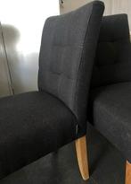 Eetkamerstoelen 2x antraciet, Huis en Inrichting, Ophalen, Gebruikt, Grijs