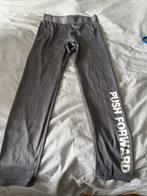 Grijze sportlegging met tekst, Ophalen of Verzenden, Maat 36 (S), Grijs, Fitness of Aerobics