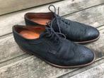 VAN LIER zwart leren schoenen maat 43, Ophalen of Verzenden, Zo goed als nieuw, Veterschoenen, Zwart