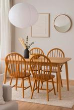 4 Windsor-stijl spijlenstoelen mid-century 60' jaren  scandi, Ophalen, Zo goed als nieuw, Bruin, Hout