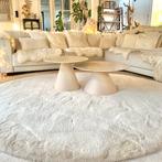 Champagne royale - rond fluffy vloerkleed - fotoshoot, Ophalen, Crème, Rond, 200 cm of meer