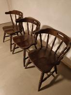 3 houten café stoelen/ eetkamerstoelen, Ophalen, Gebruikt, Hout, Drie