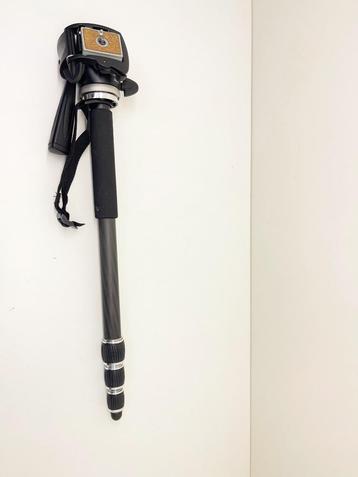 CARBON Monopod + Manfrotto 391RC2 Kop (max hoogte 155cm) beschikbaar voor biedingen