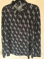 Zwarte blouse met lichtblauwe accenten - XL - ZGAN, Kleding | Dames, Ophalen of Verzenden, Zo goed als nieuw, Maat 46/48 (XL) of groter