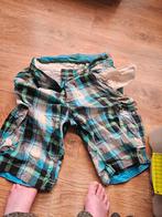 Zwart/blauw geruite korte broek maat m, Kleding | Dames, Broeken en Pantalons, Ophalen of Verzenden, Zo goed als nieuw, Blauw