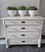 Whitewash geverfde grenen ladekast, Huis en Inrichting, Kasten | Ladekasten, Ophalen, Gebruikt, 50 tot 100 cm, 3 of 4 laden