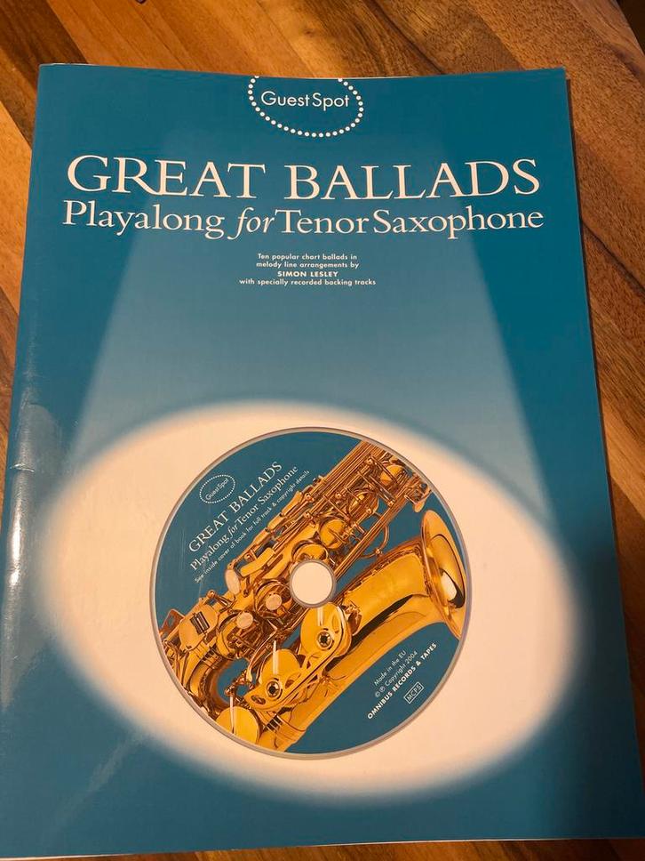 Great Ballads Playalong Tenor Sax, Muziek en Instrumenten, Bladmuziek, Zo goed als nieuw, Artiest of Componist, Populair, Saxofoon