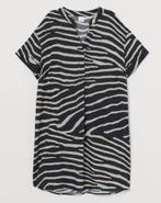 H&M wijde zebra jurk met v-hals zwart zebradessin maat S, H&M, Zwart, Nieuw, Ophalen of Verzenden