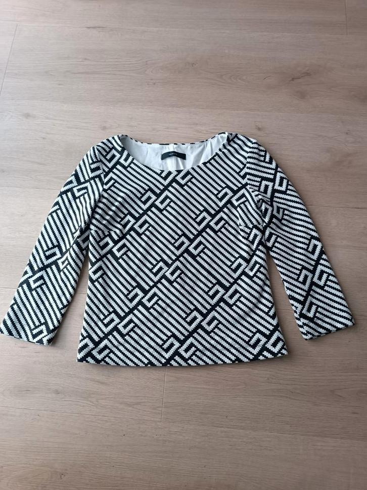 Vanilia top met driekwart mouwen maat S, Kleding | Dames, Tops, Gedragen, Maat 36 (S), Wit, Lange mouw, Ophalen of Verzenden