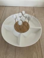 Borrelschaal tapasschaal snackschaal met prikkers, Huis en Inrichting, Keuken | Servies, Ophalen of Verzenden, Gebruikt, Overige stijlen