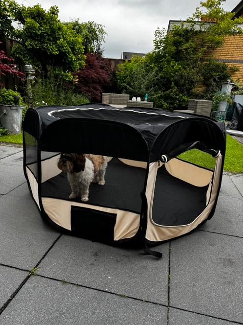 Opvouwbare bench/puppyren, Dieren en Toebehoren, Hondenbenches, Zo goed als nieuw, Ophalen