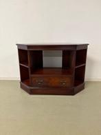 Hoek TV-kast / TV-podium in mahonie, Huis en Inrichting, Kasten | Televisiemeubels, Ophalen, Gebruikt, 100 tot 150 cm, Engels / Klassiek