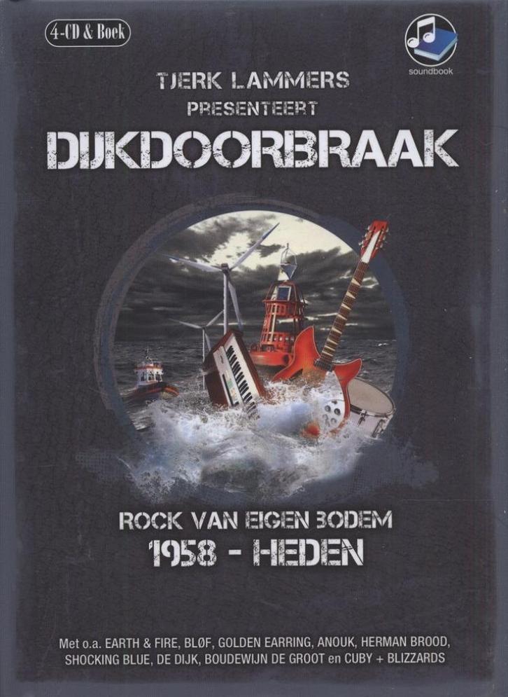 TJERK LAMMERS DIJKDOORBRAAK ROCK VAN EIGEN BODEM 4 CD BOX, Cd's en Dvd's, Cd's | Nederlandstalig, Nieuw in verpakking, Rock, Boxset