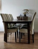 teak houten eettafel 100x200 incl.bijpassende salontafel, Huis en Inrichting, Tafels | Eettafels, Ophalen, Gebruikt, Teakhout