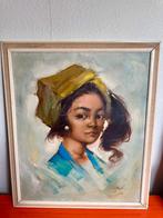 Schilderij Indonesische dame, Antiek en Kunst, Ophalen