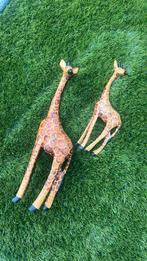 Set houten giraffen, Verzamelen, Beelden en Beeldjes, Ophalen of Verzenden, Gebruikt, Dier