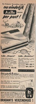 Retro reclame 1954 AaBe wollen dekens nu per post, Verzamelen, Verzenden, Overige typen