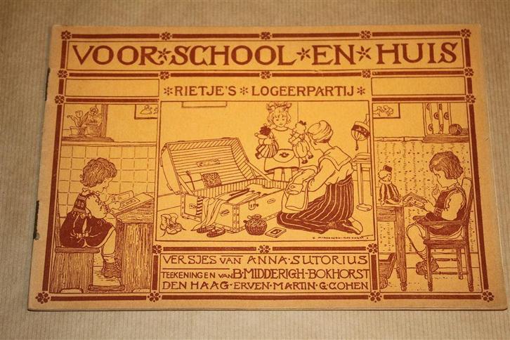 Rietje's logeerpartij. Voor school en huis, 1922., Boeken, Prentenboeken en Plaatjesalbums, Gelezen, Ophalen of Verzenden