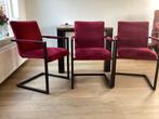 eetkamer stoelen, Huis en Inrichting, Stoelen, Ophalen, Gebruikt, Rood, Drie