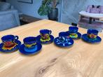 Illy art 1994 Luca Trazzi espresso kopjes met schotel, Antiek en Kunst, Antiek | Servies compleet, Ophalen of Verzenden