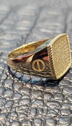 Prachtige zegelring 14karaat goud, Heer, Nieuw, Ophalen of Verzenden, Goud