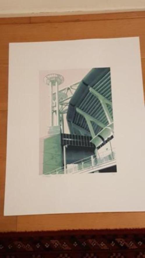 Arena Amsterdam Ton Noppers 1996 Johan Cruyff Arena, Antiek en Kunst, Kunst | Litho's en Zeefdrukken, Ophalen