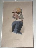 Lithografie omstreeks 1870 Friese klederdracht., Antiek en Kunst, Ophalen of Verzenden