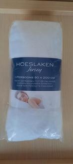 Wit hoeslaken Jersey 90 x 200 cm, Nieuw, Ophalen of Verzenden, Wit