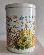 Blik met Bloemen opdrukken, Verzamelen, Blikken, Ophalen of Verzenden, Gebruikt, Overige, Overige merken