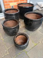 Bloempotten, Tuin en Terras, Bloempotten, Rond, Zo goed als nieuw, Minder dan 40 cm, Tuin
