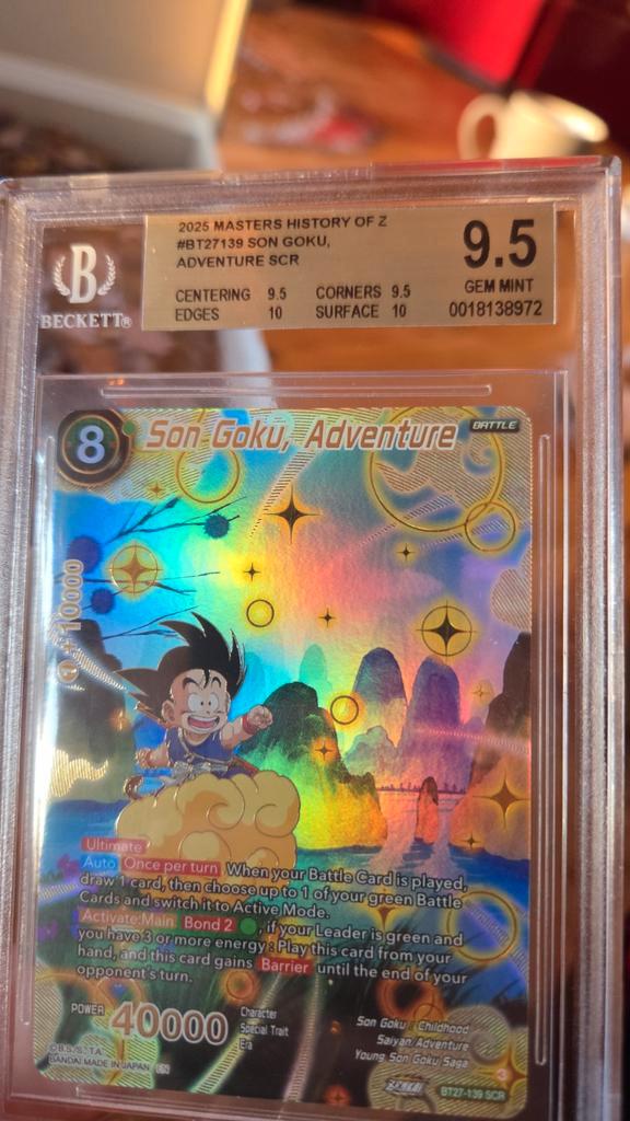 Dragonball Super kaarten BGS 9.5 & 10, Hobby en Vrije tijd, Verzamelkaartspellen | Overige, Zo goed als nieuw, Losse kaart, Foil