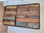 Houten en metalen kast, Huis en Inrichting, Kasten | Buffetkasten, Ophalen, 100 tot 150 cm, 200 cm of meer, 75 cm of meer