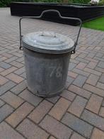 Zinken vuilnis/asemmer, Huis en Inrichting, Ophalen, Gebruikt, Metaal, Minder dan 50 cm