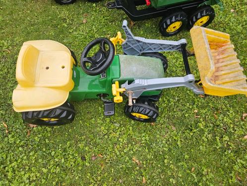 John Deere Traktor met Voorlader - Gebruikt, Kinderen en Baby's, Speelgoed | Buiten | Accuvoertuigen, Gebruikt, Ophalen of Verzenden
