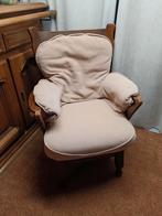 Mooie houten fauteuil, Ophalen, Gebruikt, 50 tot 75 cm