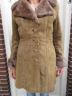 Vintage suede jas lammy coat van Woerdenbach, Ophalen of Verzenden, Gedragen, Bruin