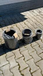 Set van drie winterharde bloempotten nieuw, Kunststof, Minder dan 30 cm, Minder dan 60 cm, Rond