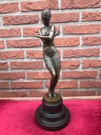 bronzen beeld, danseres in bijzondere pose, Antiek en Kunst, Antiek | Koper en Brons, Ophalen of Verzenden, Brons